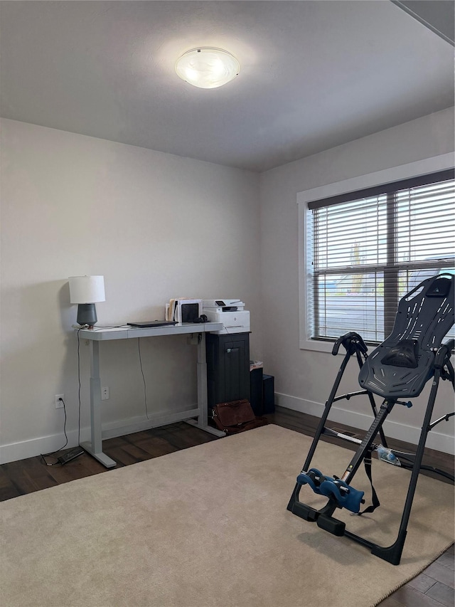 2567 Reardon Rd, Helena, MT 59602 - workout room with baseboards and wood finished floors
