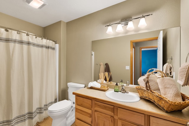 5634 Fairview Ln, Florence, MT 59833 - bathroom with toilet, vanity, and curtained shower