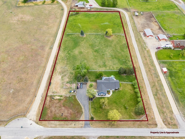 5634 Fairview Ln, Florence, MT 59833 - aerial view of property and surrounding area with property parcel outlined