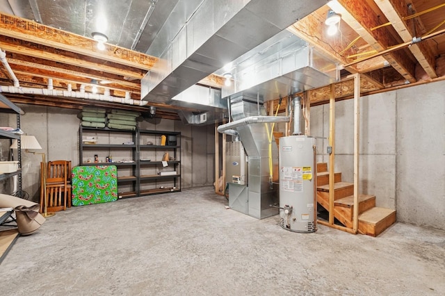 33604 Whitecap Ln, Bigfork, MT 59911 - unfinished below grade area featuring water heater and heating unit
