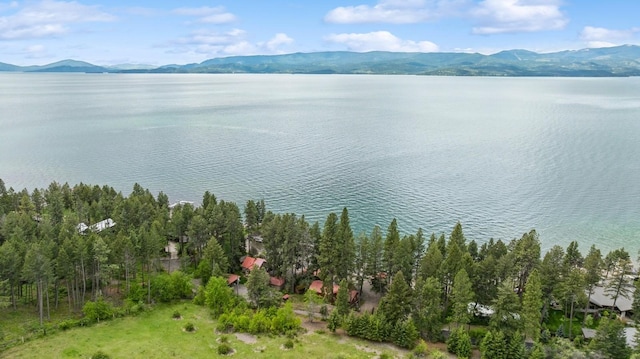 33604 Whitecap Ln, Bigfork, MT 59911 - water view with a mountain backdrop