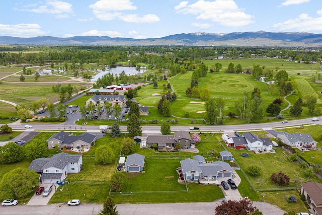 4884 Lower Miller Creek Rd, Missoula, MT 59803 - aerial perspective of suburban area with a water and mountain view and a local golf course