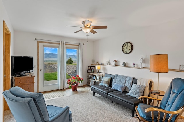 33 Windy Meadow Dr, Townsend, MT 59644 - living area with a ceiling fan