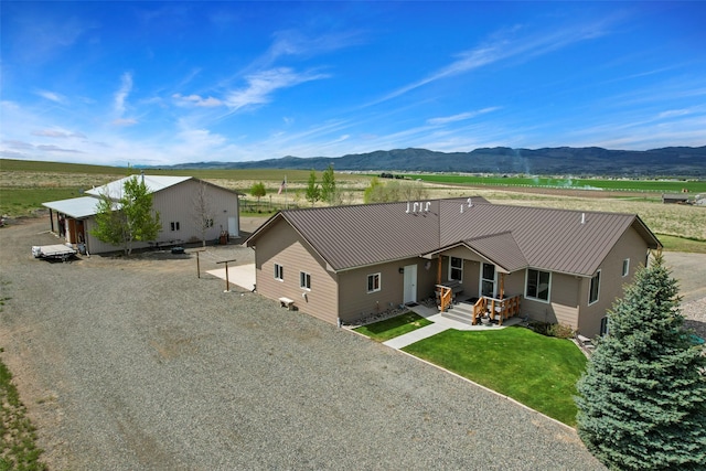 33 Windy Meadow Dr, Townsend, MT 59644 - view of front of property featuring a mountain view, a rural view, and metal roof