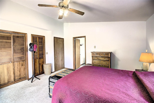 31521 Mcdonald Lake Rd, Saint Ignatius, MT 59865 - bedroom featuring carpet floors, multiple closets, and a ceiling fan