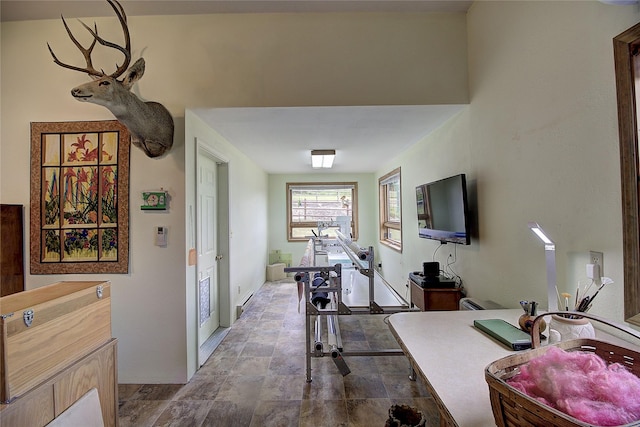 31521 Mcdonald Lake Rd, Saint Ignatius, MT 59865 - home office with stone finish floors