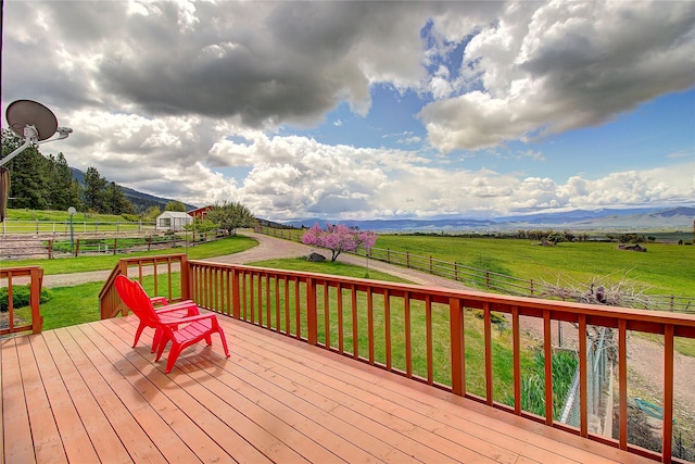 31521 Mcdonald Lake Rd, Saint Ignatius, MT 59865 - wooden deck with a view of countryside