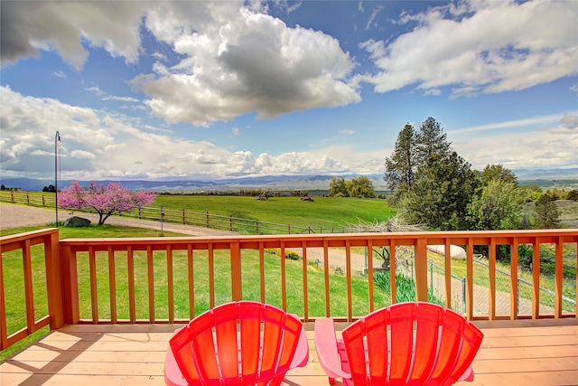 31521 Mcdonald Lake Rd, Saint Ignatius, MT 59865 - wooden deck with a rural view