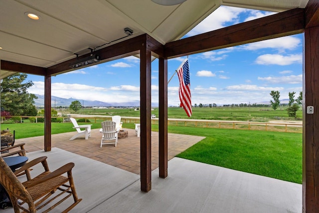 219 Rudys Way, Hamilton, MT 59840 - view of patio with a mountain view and a view of rural / pastoral area