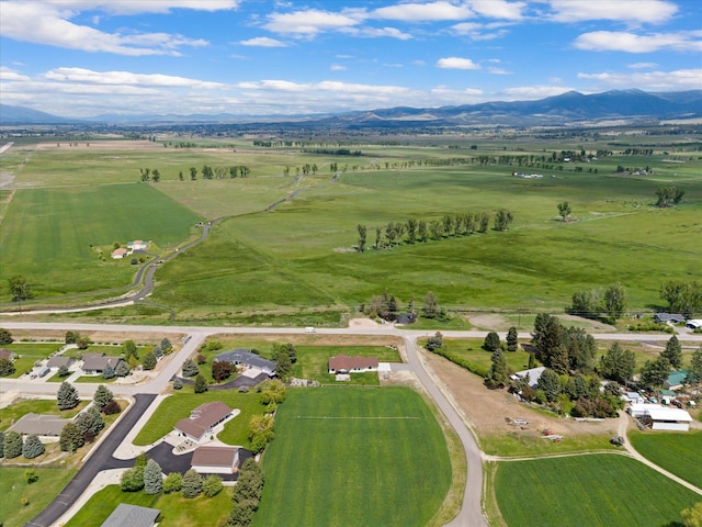 219 Rudys Way, Hamilton, MT 59840 - aerial view of property's location featuring rural landscape, a mountain backdrop, and a pastoral area