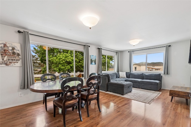 175 Caps Rd, Kalispell, MT 59901 - dining space with light wood-type flooring and baseboards