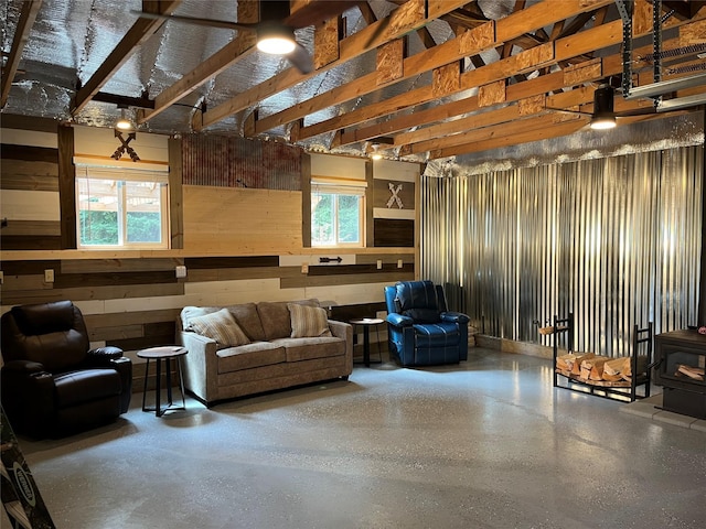 14367 US Highway 2 E, Essex, MT 59916 - living area with wooden walls