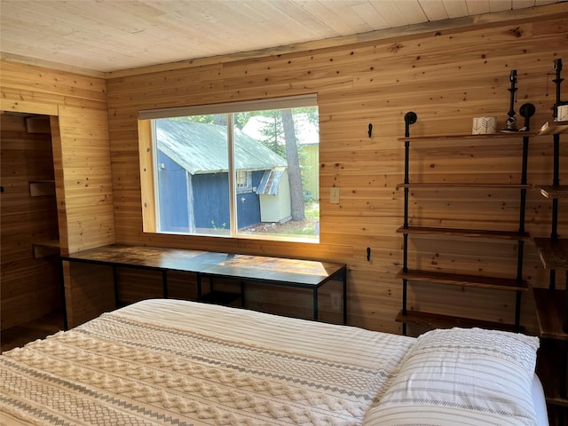 14367 US Highway 2 E, Essex, MT 59916 - bedroom with wood walls and wood ceiling