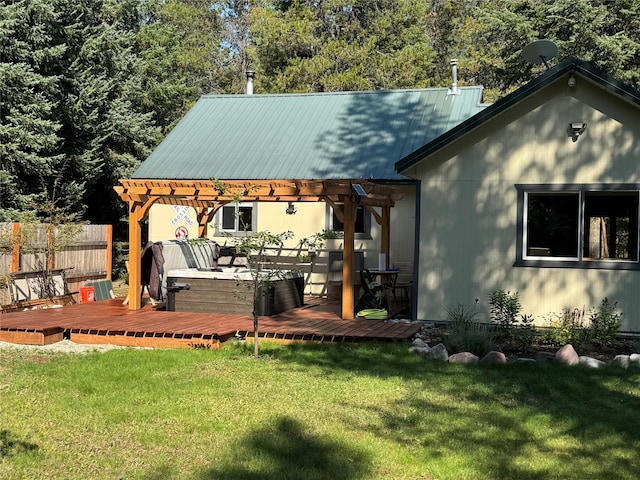 14367 US Highway 2 E, Essex, MT 59916 - back of house featuring a wooden deck and metal roof