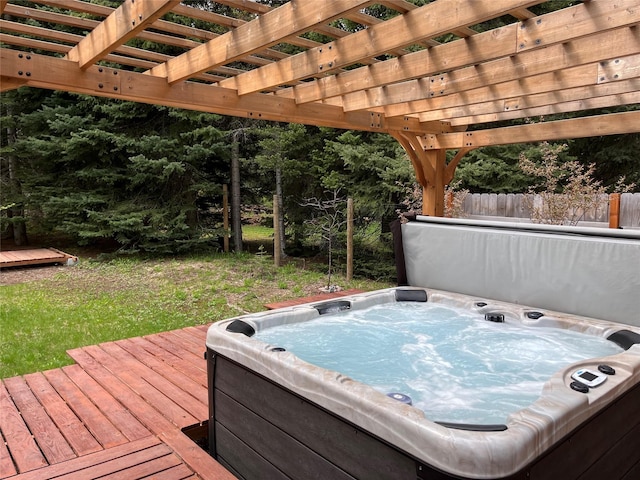 14367 US Highway 2 E, Essex, MT 59916 - deck featuring a hot tub