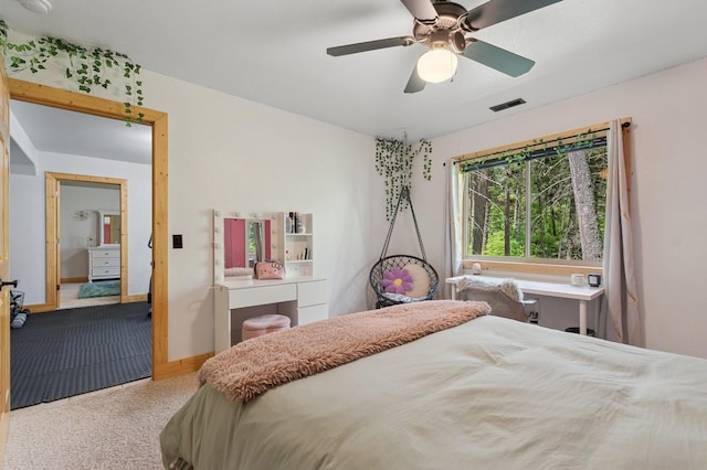 14132 Pine St, Bigfork, MT 59911 - bedroom with baseboards and a ceiling fan