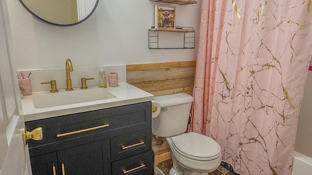 3319 Ivy Dr, Helena, MT 59602 - full bath with vanity, toilet, and shower / bathtub combination with curtain