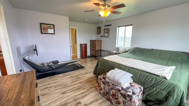 3319 Ivy Dr, Helena, MT 59602 - bedroom featuring light wood-style flooring and ceiling fan