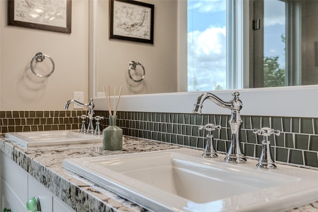 3070 River Lakes Dr, Whitefish, MT 59937 - bathroom view of double vanity and decorative backsplash