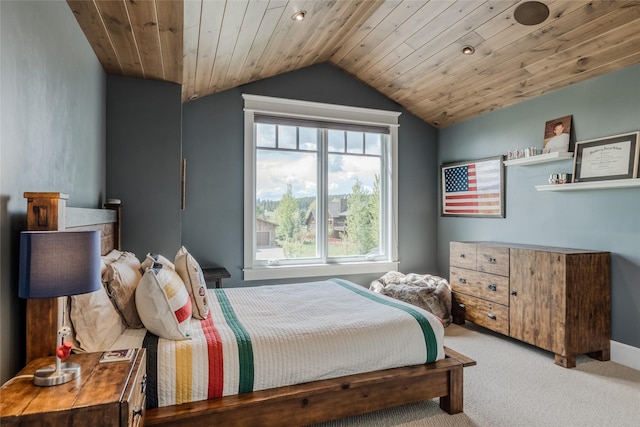 3070 River Lakes Dr, Whitefish, MT 59937 - carpeted bedroom featuring lofted ceiling and wooden ceiling