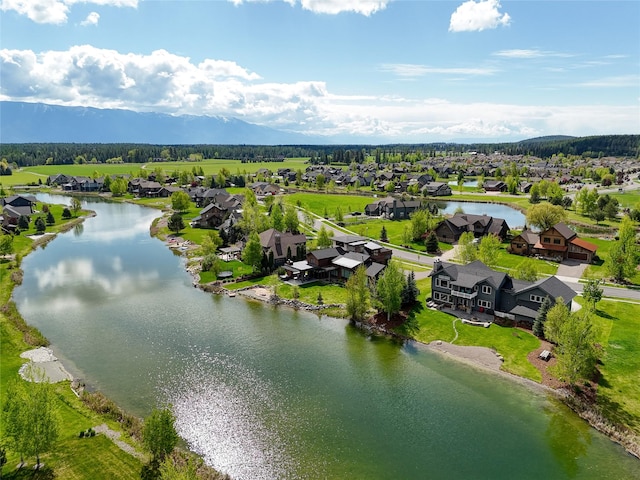3070 River Lakes Dr, Whitefish, MT 59937 - aerial view of residential area featuring a large body of water