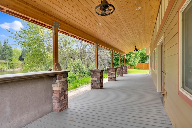 26 Two Rivers Rd, Saint Regis, MT 59866 - wooden deck featuring view of scattered trees