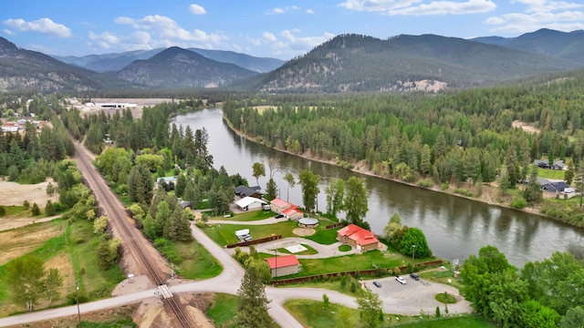 26 Two Rivers Rd, Saint Regis, MT 59866 - aerial view of a water and mountain view and a heavily wooded area