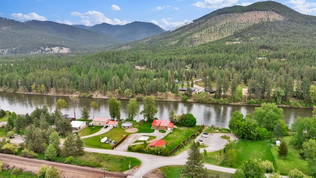 26 Two Rivers Rd, Saint Regis, MT 59866 - aerial view of a heavily wooded area and a water and mountain view