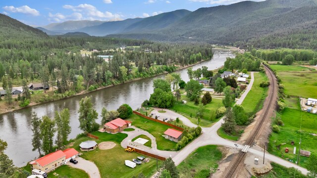 26 Two Rivers Rd, Saint Regis, MT 59866 - drone / aerial view of a heavily wooded area and a water and mountain view