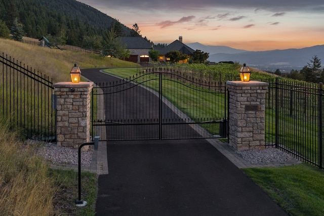 2761 Contour Rd, Missoula, MT 59802 - gate with a mountain view
