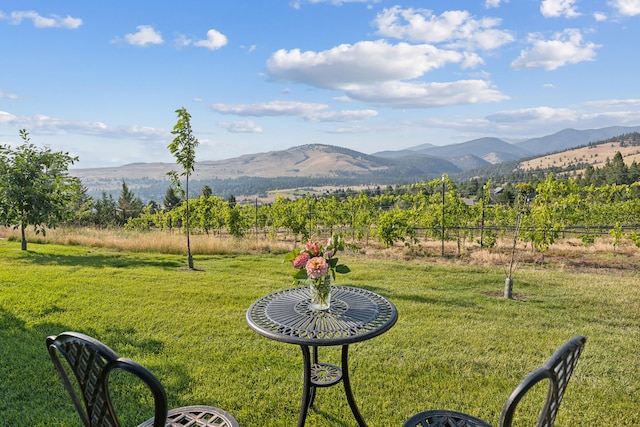 2761 Contour Rd, Missoula, MT 59802 - view of grassy yard featuring a mountain view