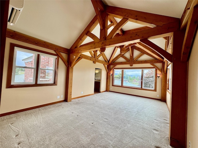 444 Windwalker Trl, Stevensville, MT 59870 - unfurnished living room with baseboards and light colored carpet