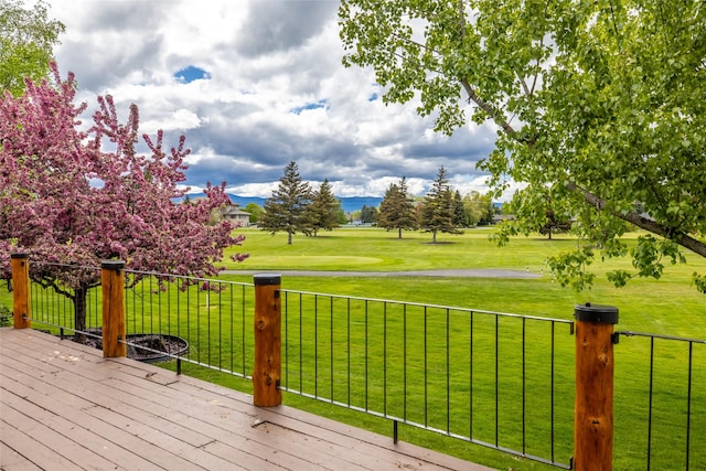 259 Eagle Bend Dr, Bigfork, MT 59911 - deck featuring a lawn