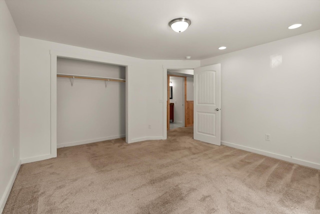 515 W Oregon St, Kalispell, MT 59901 - unfurnished bedroom featuring carpet, baseboards, a closet, and recessed lighting