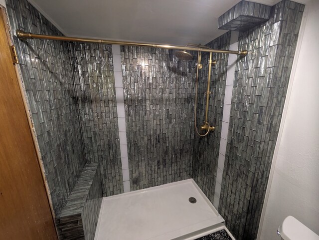 323 B St, Dixon, MT 59831 - bathroom featuring a stall shower and toilet