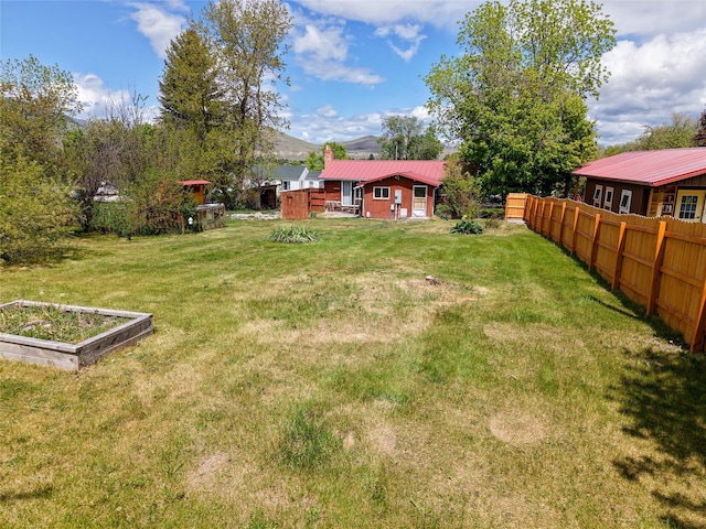 323 B St, Dixon, MT 59831 - view of yard featuring a vegetable garden and a mountain view