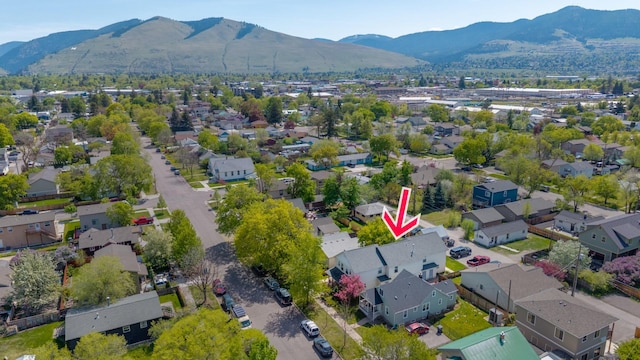 1935 S 12th St W, Missoula, MT 59801 - aerial perspective of suburban area featuring a mountain backdrop
