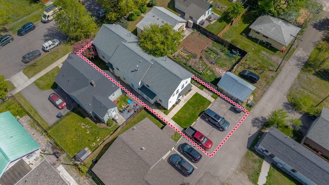 1935 S 12th St W, Missoula, MT 59801 - aerial view of residential area featuring property parcel outlined