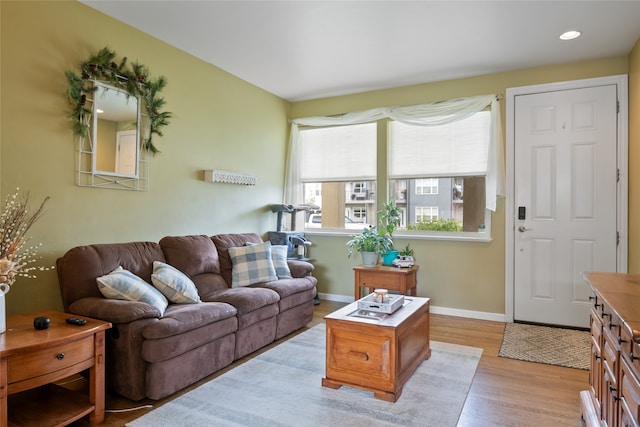 5015 Pius Way, Missoula, MT 59808 - living room with light wood finished floors, recessed lighting, and baseboards