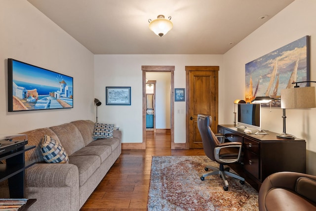 5675 US Highway 93 S Unit 10, Somers, MT 59932 - office area with hardwood / wood-style floors and baseboards