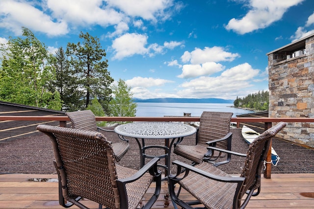 5675 US Highway 93 S Unit 10, Somers, MT 59932 - wooden terrace with a water view