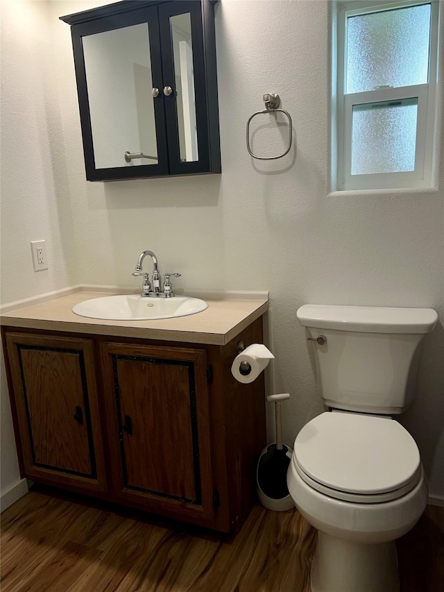 467 Grantsdale Rd Unit 16, Hamilton, MT 59840 - bathroom featuring vanity, wood finished floors, and toilet