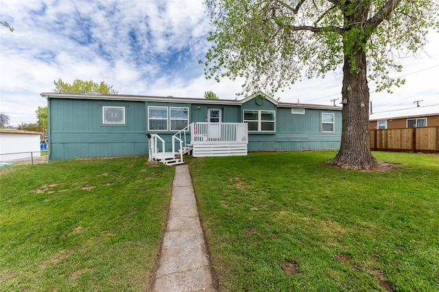 1709 20th Ave S, Great Falls, MT 59405 - manufactured / mobile home with a wooden deck