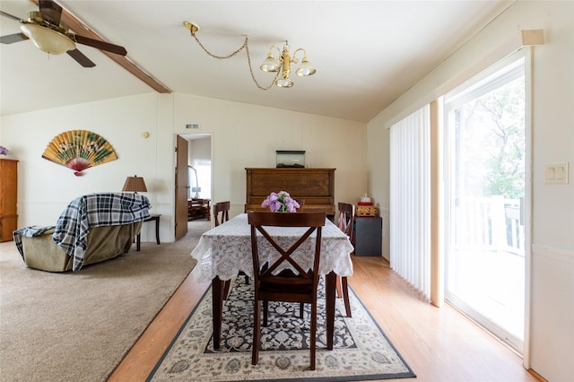 1709 20th Ave S, Great Falls, MT 59405 - dining space with a chandelier, light wood finished floors, and a ceiling fan