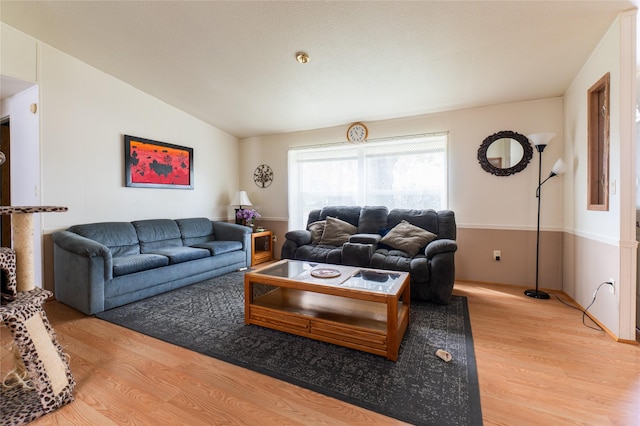 1709 20th Ave S, Great Falls, MT 59405 - living area with wood finished floors and lofted ceiling