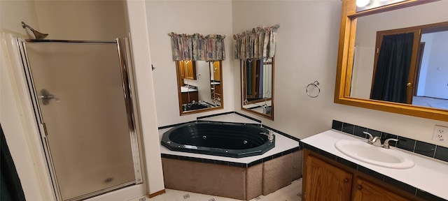 8 Teresa Ln, Great Falls, MT 59404 - bathroom featuring a stall shower, vanity, and a bath