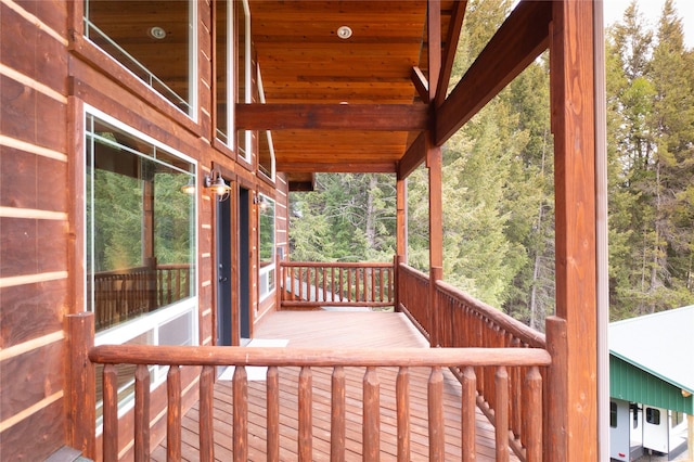 12520 Pinkham Creek Rd, Rexford, MT 59930 - deck featuring a forest view