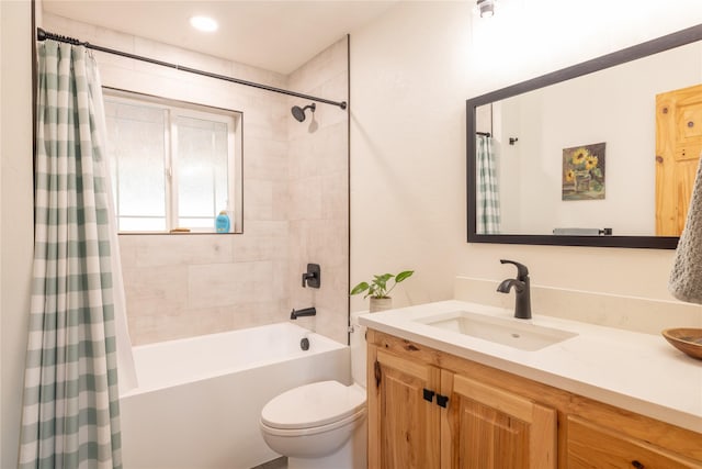 12520 Pinkham Creek Rd, Rexford, MT 59930 - bathroom with vanity, toilet, and shower / bath combination with curtain