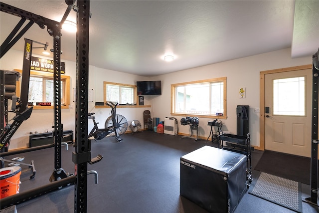 12520 Pinkham Creek Rd, Rexford, MT 59930 - exercise area featuring baseboards