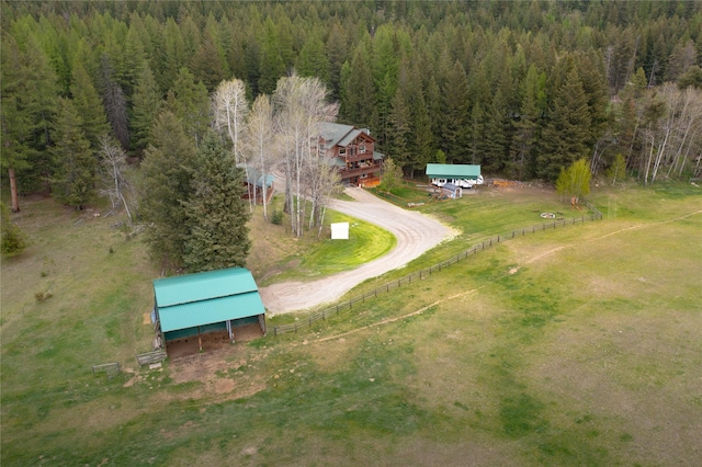 12520 Pinkham Creek Rd, Rexford, MT 59930 - aerial view of property and surrounding area featuring a heavily wooded area